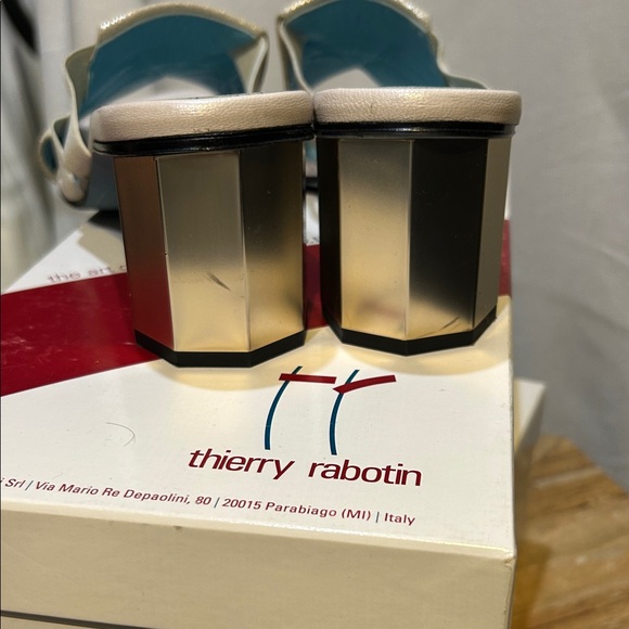 Thierry Rabotin Glitter Heels - Cream and Black - Picture 3 of 5